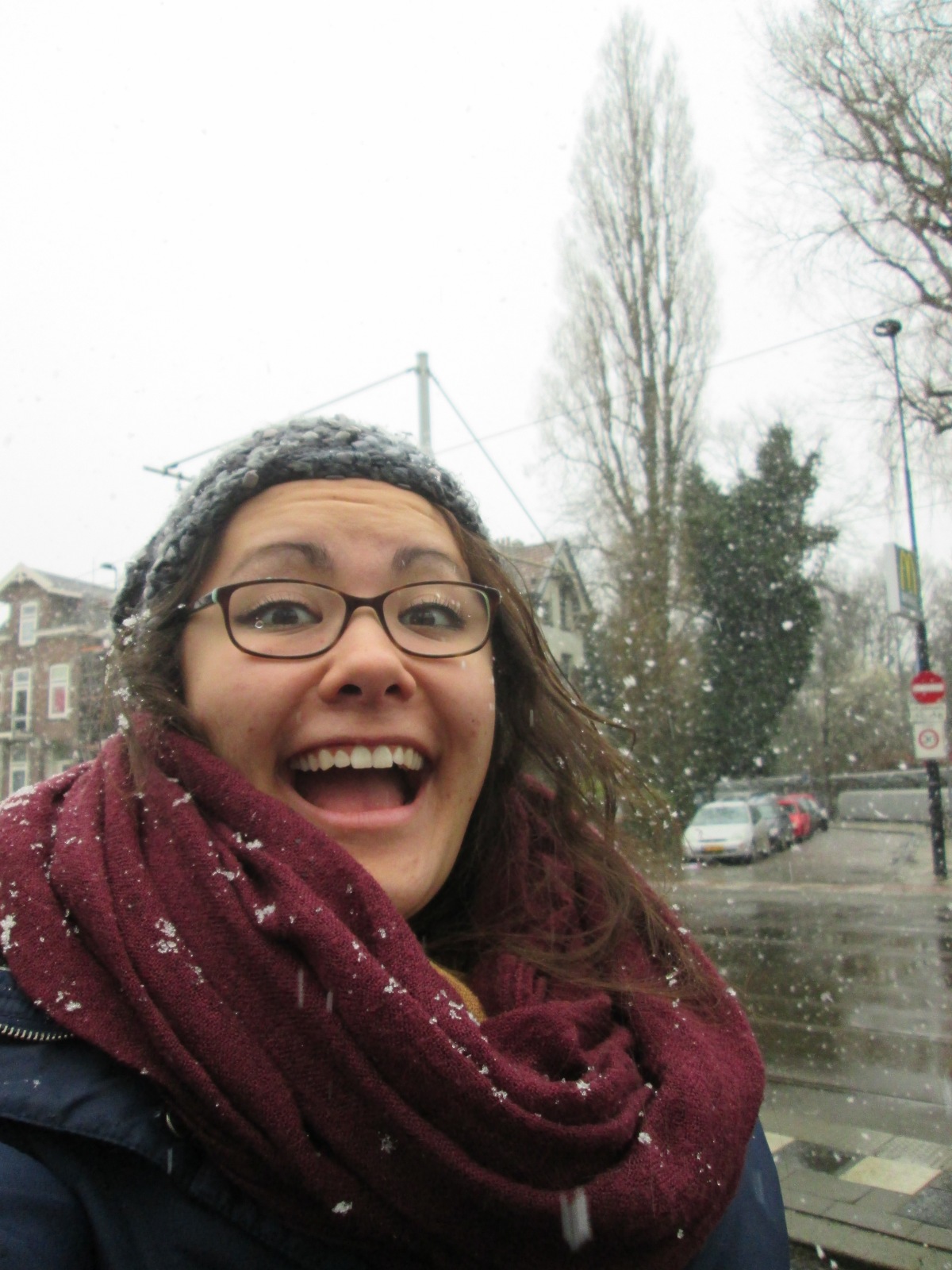 snow in Gouda!